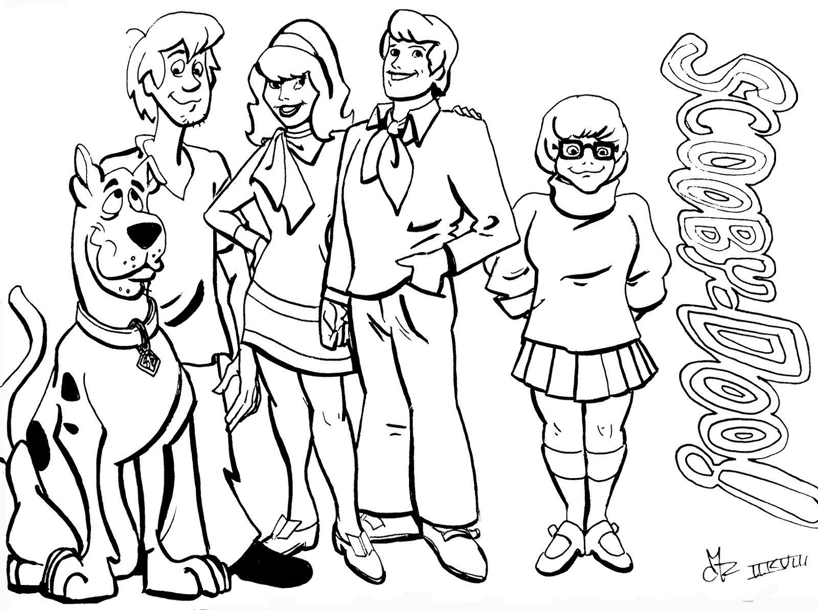 valentine scooby doo coloring pages - photo #35