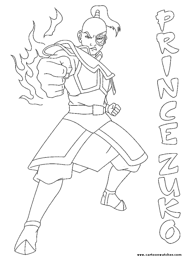 zuko coloring pages - photo #3