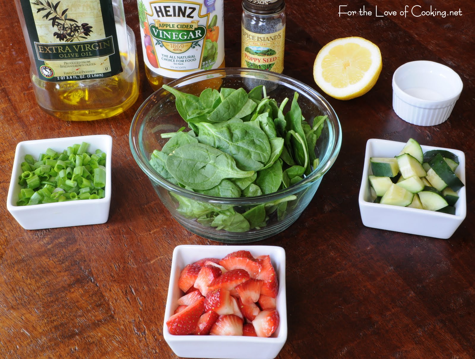 Strawberry Spinach Salad with Poppy Seed Vinaigrette For the Love of