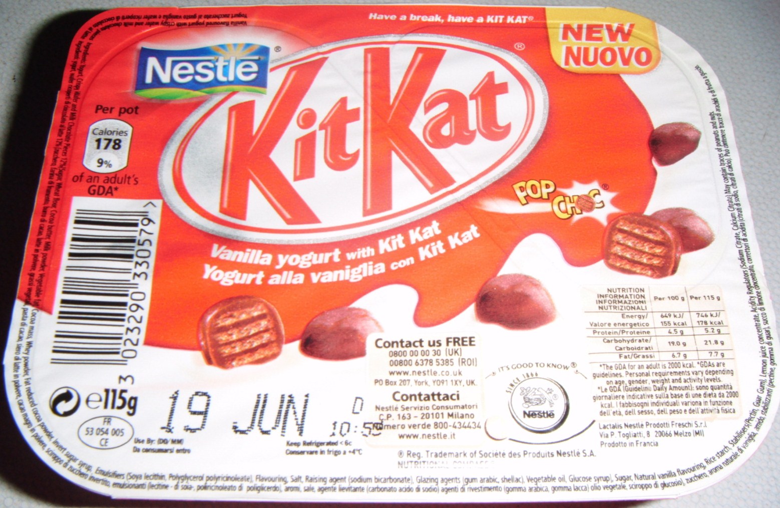 FOODSTUFF FINDS Nestle Kit Kat Pop Choc Yoghurt (Nisa)
