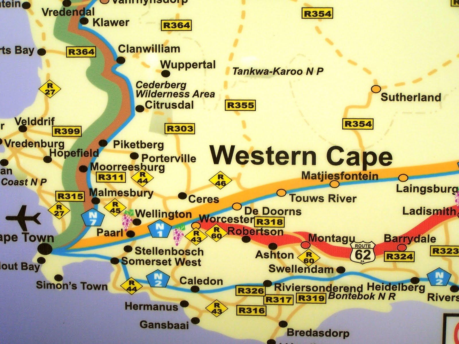Garden Route South Africa Map Map