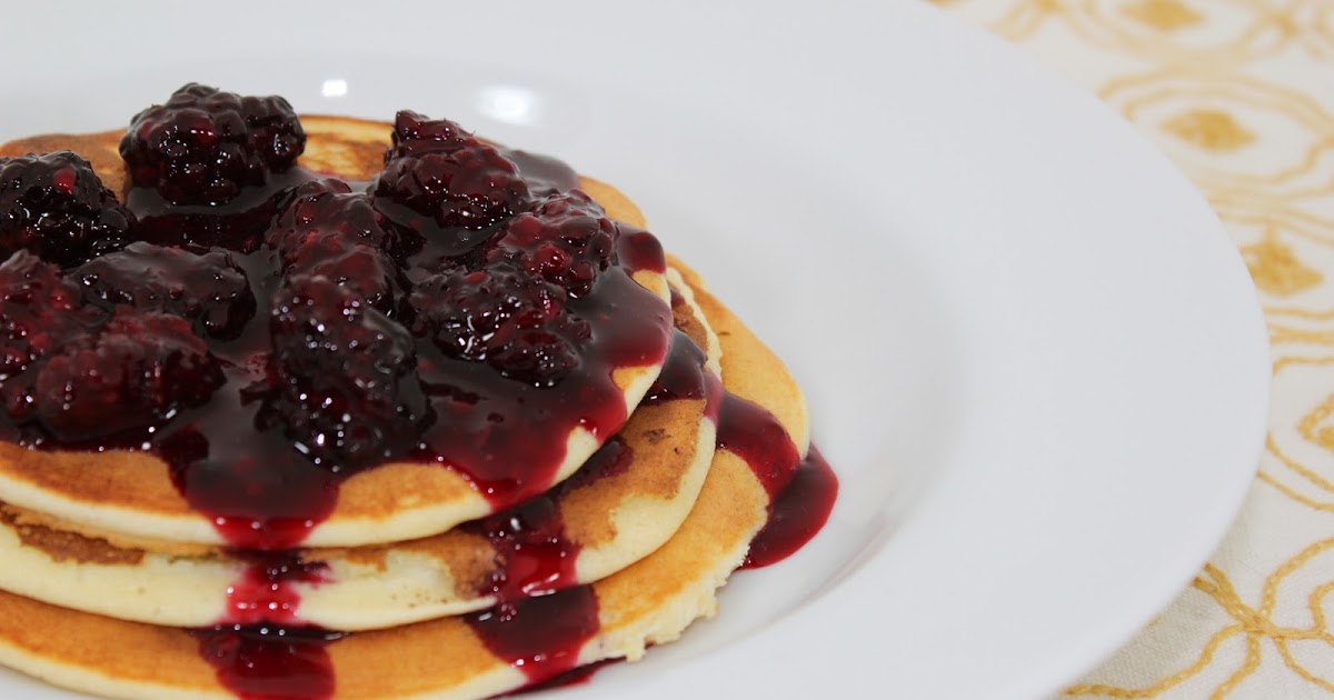 Dalia's Delights Lemon Ricotta Pancakes with Blackberry Sauce