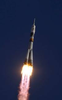 Soyuz tour bus lifts off.