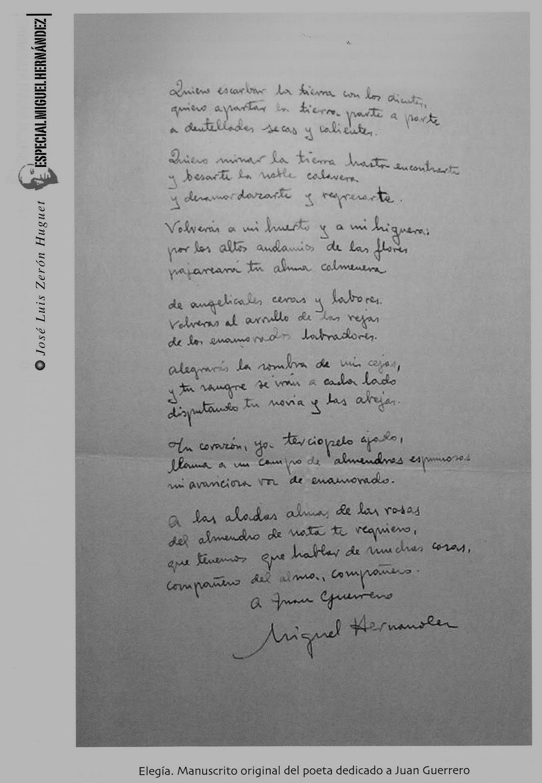 Miguel Hernández Multimedia Centenario Introducción A La Elegía A Ramón Sijé