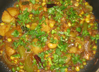 mix vegetables, mix veg recipe, baked vegetable, marathi mix bhaji