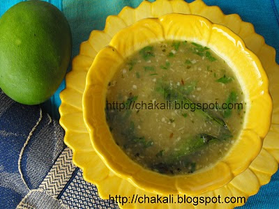 green mango soup, raw mango soup, kairiche saar, kairiche sar