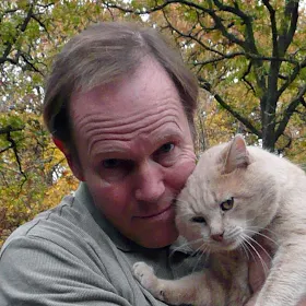 Michael and Buttermilk a stray cat