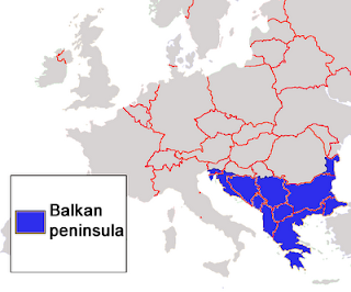 Map of Balkans