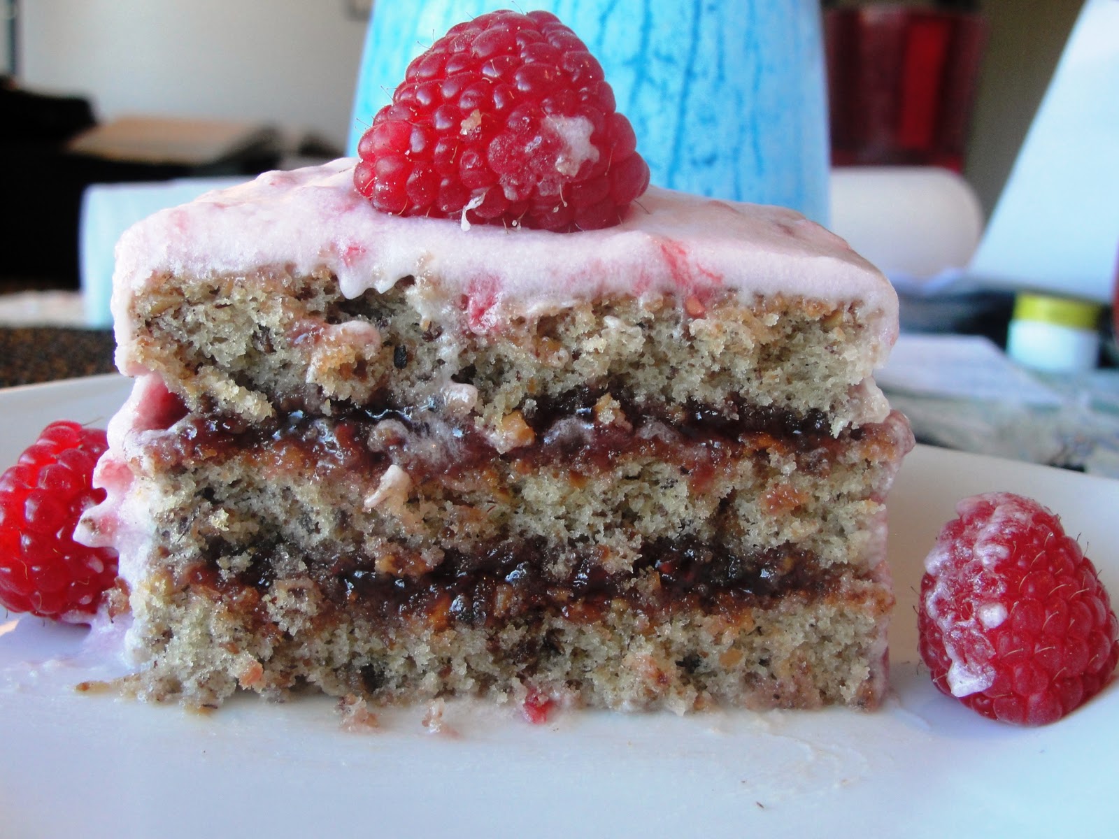 Growing Up (And Having Fun) After 40 Hazelnut Raspberry Layer Cake