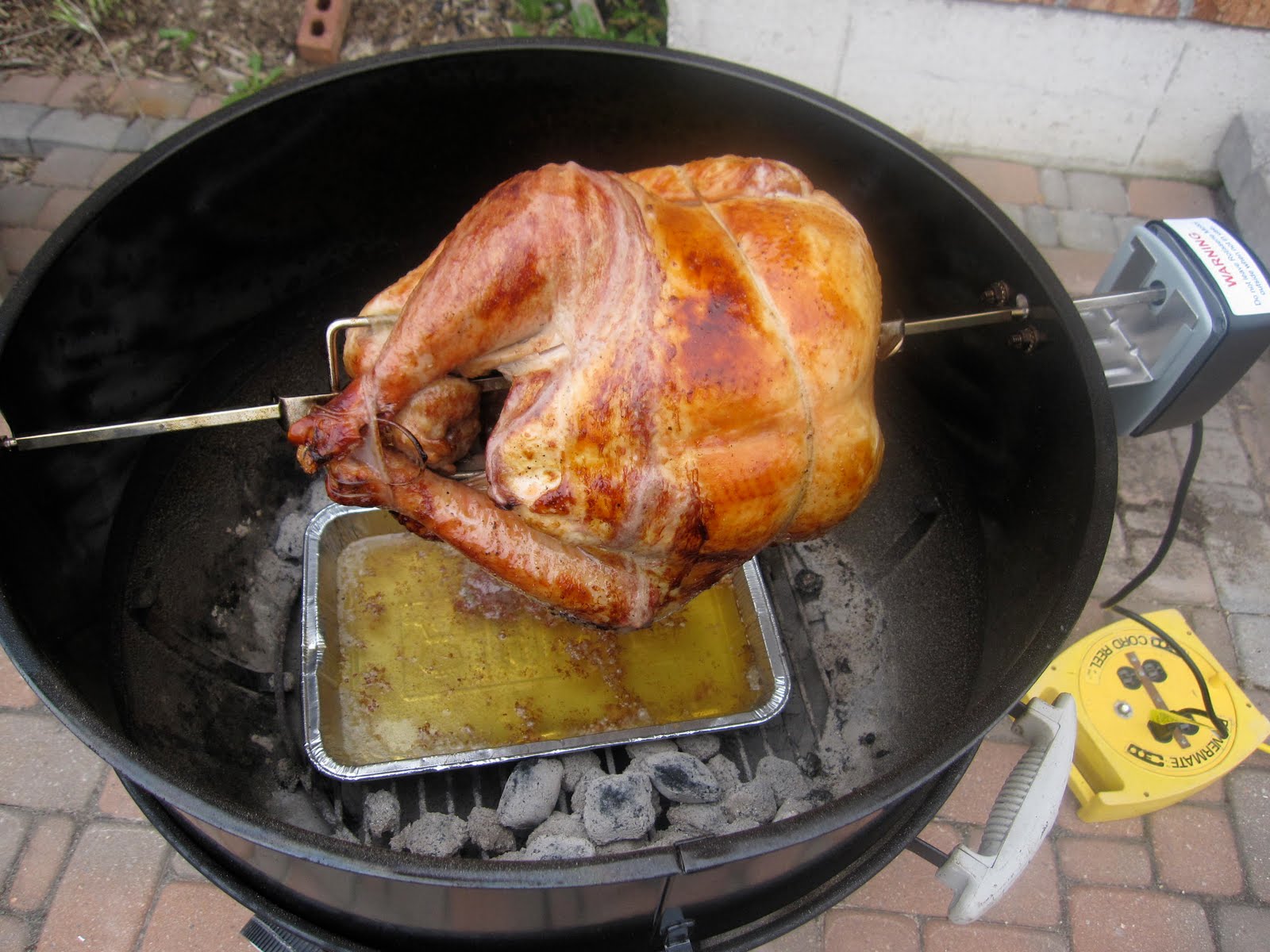Ontario Smoke Pit Charcoal BBQ Rotisserie Turkey