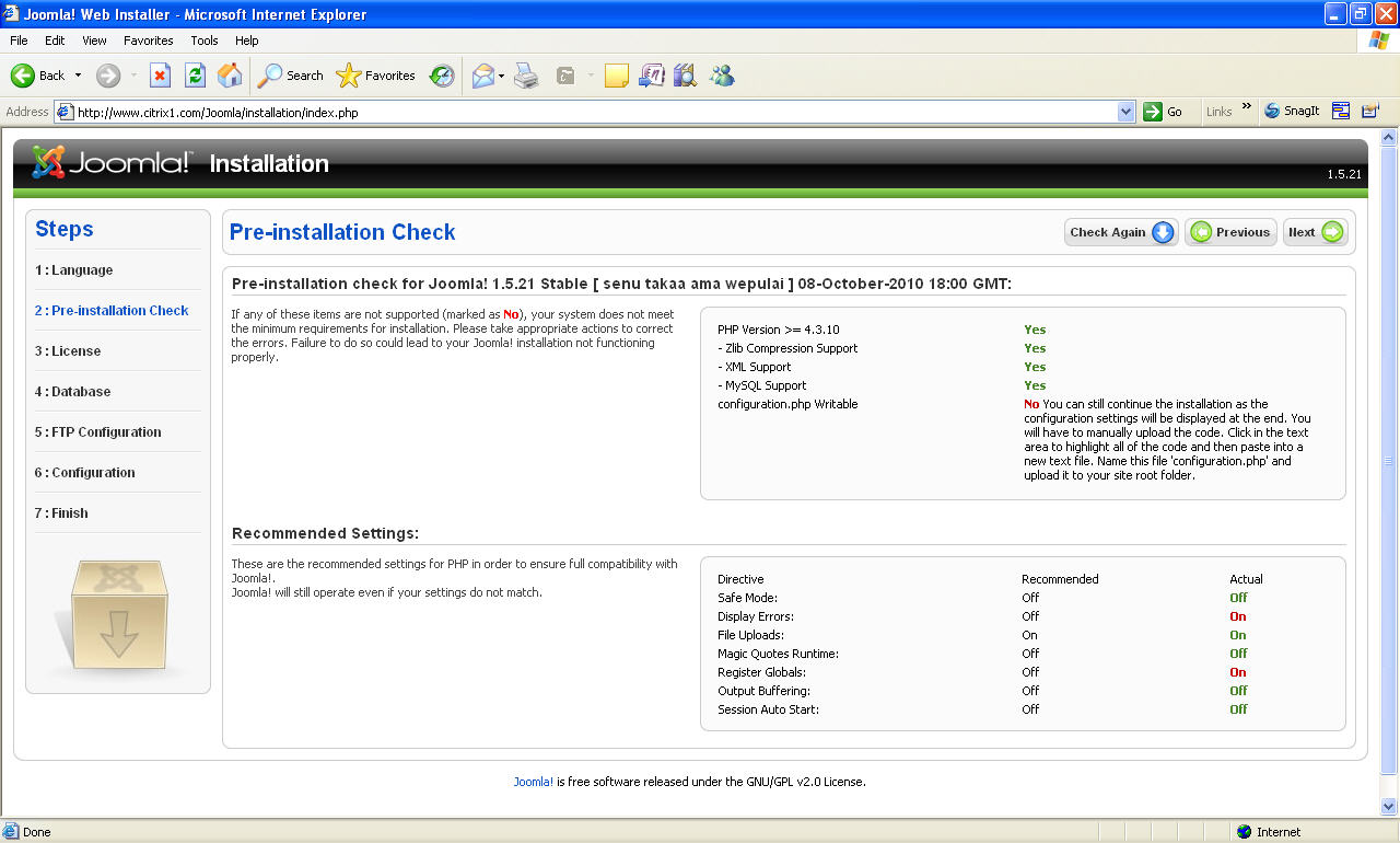 System does meet minimum requirements. System does meet minimum requirements