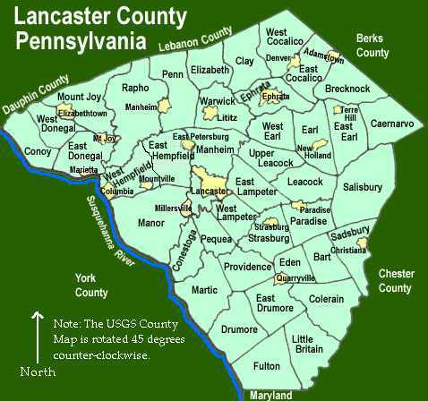 lancaster pennsylvania pa county maps amish townships map country township cities holland town swope irish city usa usgs usgwarchives scots