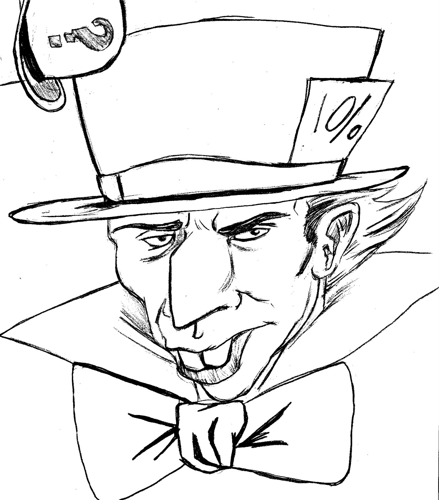 mad hatter coloring pages - photo #17