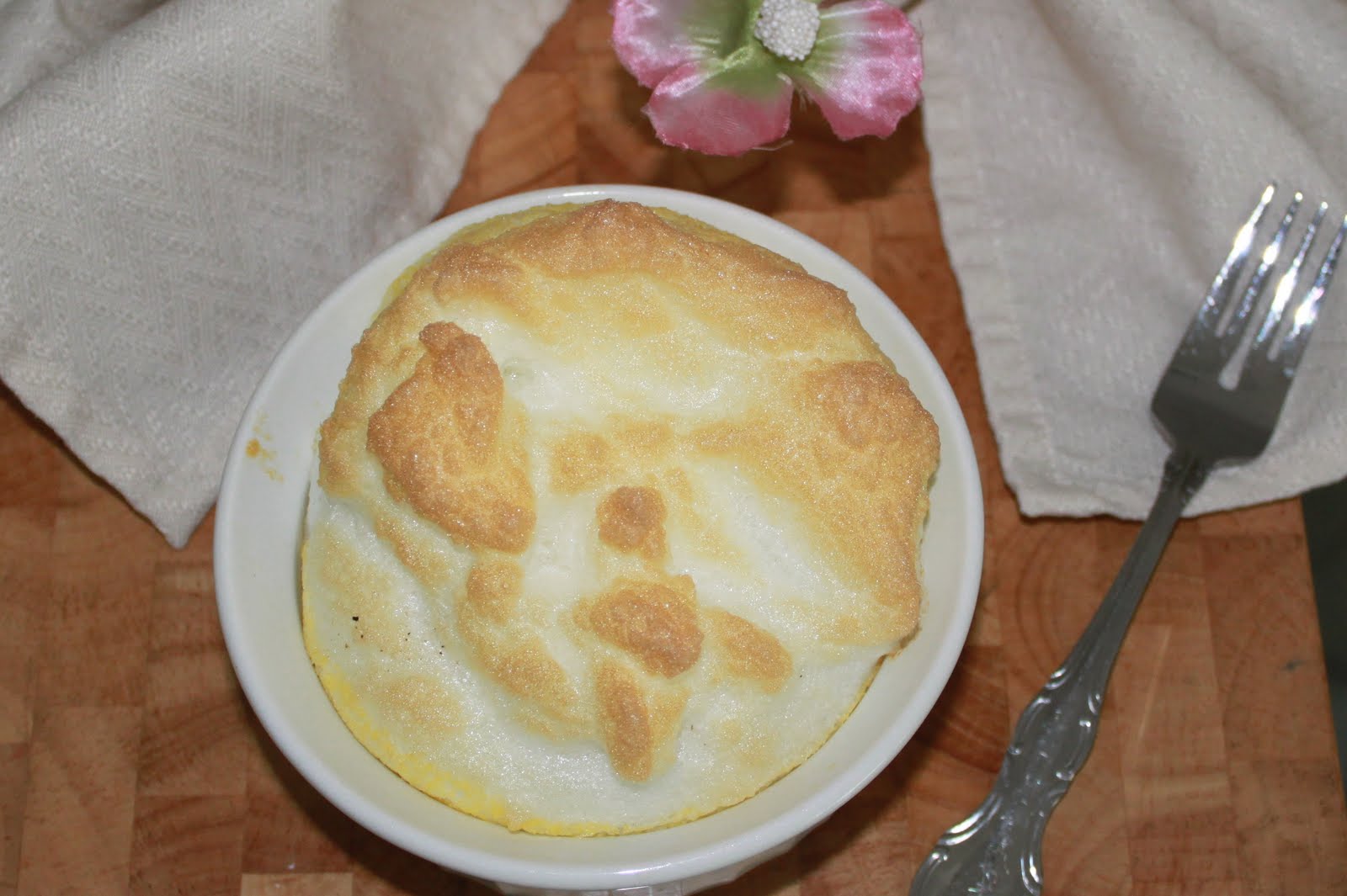 Baked Egg White Souffle with Yolk What's Cookin' Italian Style Cuisine