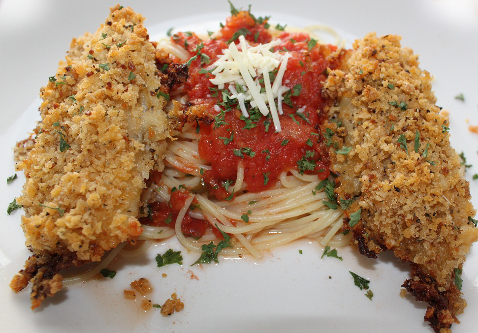 Baked Panko Crusted Fish with Marinara Sauce What's Cookin' Italian