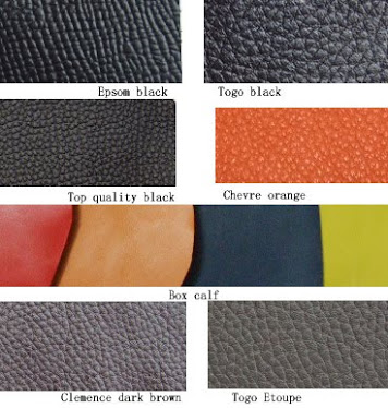 different types of hermes leather