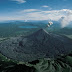 Karymsky volcano erupting, Kamchatka, Russia