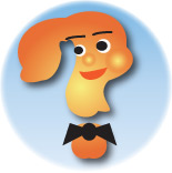image of cartoon question mark with face
