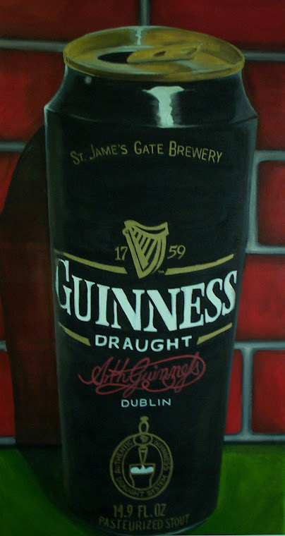 "Guinness Can"  Acrylic on canvas