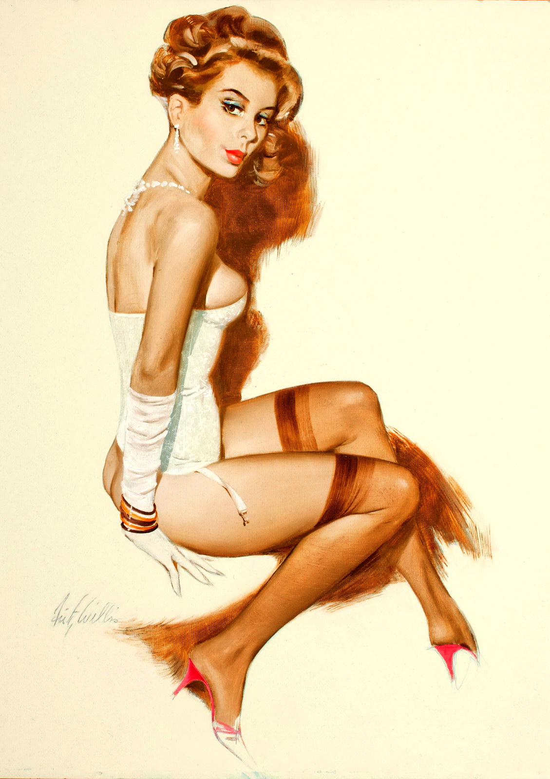 Fritz Willis Pin Up And Cartoon Girls Art Vintage And
