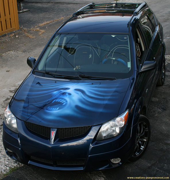 Vehicle Paint Art Scary Design On Hood For Vehicle Paint Art