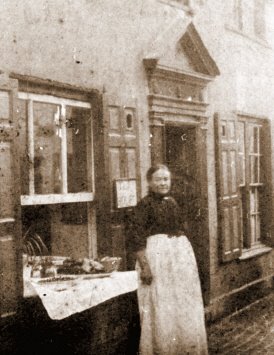 My Great-Grandmother Adelaide outside 24 Tamar Street, Early 1900's