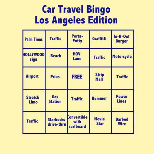 [Car+travel+bingo]