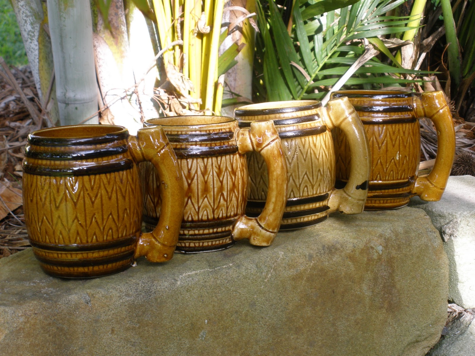 Mia Huna Moku Tiki Finds Rum Barrel Mugs