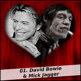 David Bowie and Mick Jagger