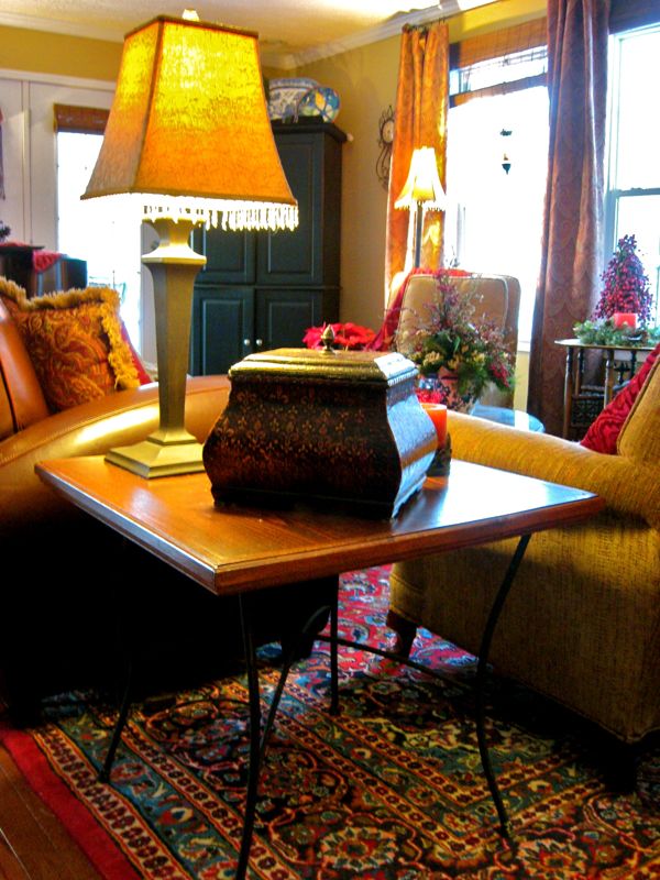 Reclaimed wood + wrought iron = a new table!