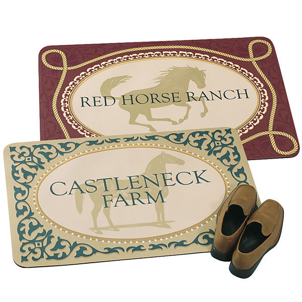 Best Horse Gifts NEW! Personalized Doormat with Running Horses