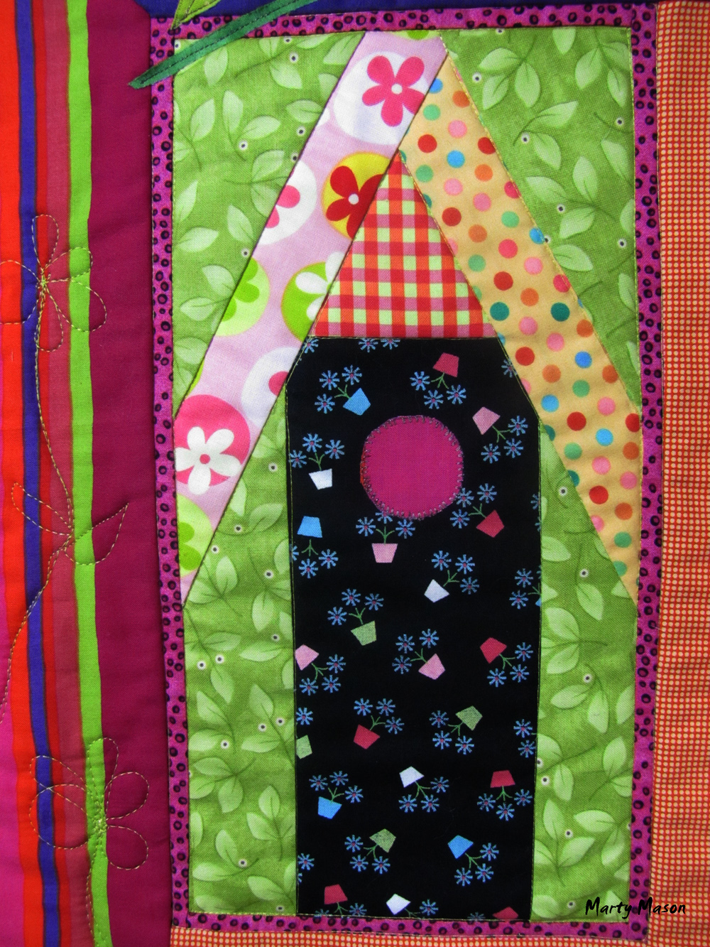 Marty In Motion Birdhouse Mini Wall Hanging Quilt