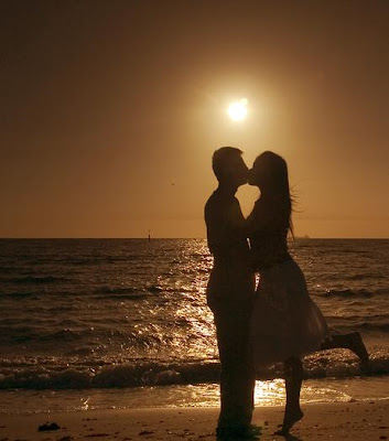 sunset love kiss. quot;Love is life.