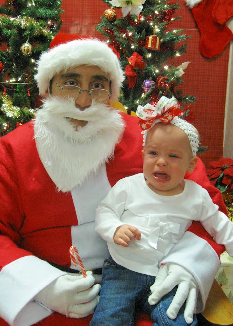 First time seeing Santa was not so fun for her