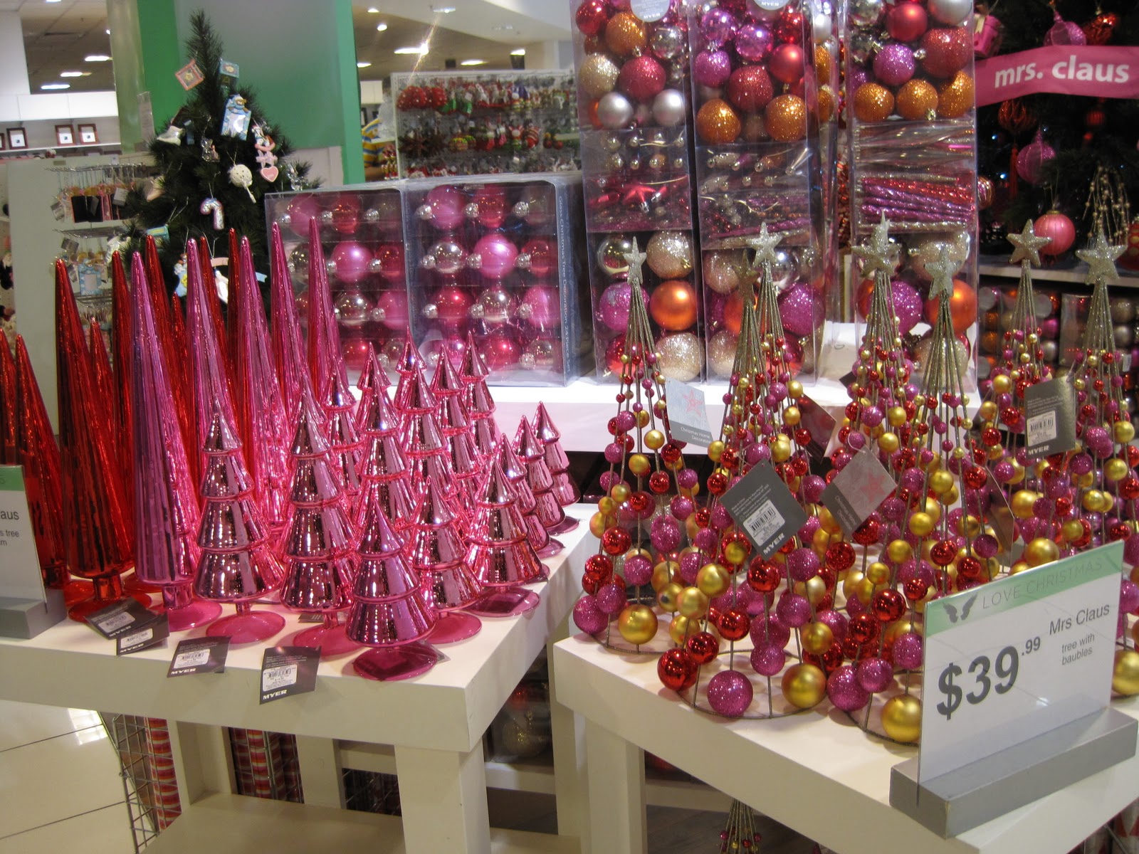 Pink christmas ornaments uk