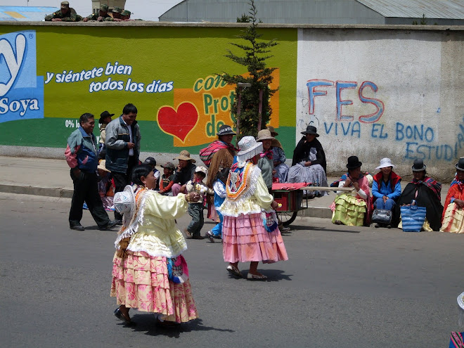 Manifestation sur les hauteurs de La Paz