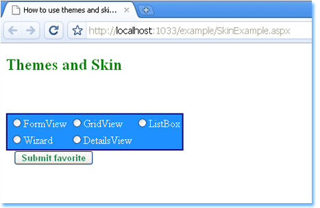 Dot Net Examples: How to use themes and skins in asp.net