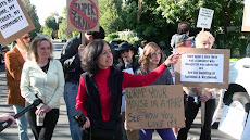 PROTEST AT FRANK RAHBAN'S HOME IS A HUGE SUCCESS. CLICK ON PICTURE TO LEARN MORE.