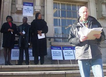 Left-wing trouble-makers picket the Council