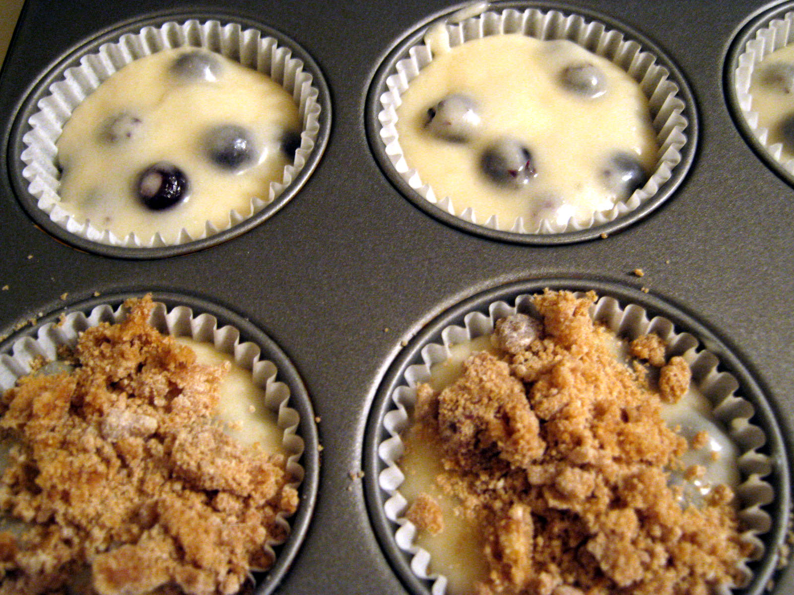 Easy Peasy Lemon Squeezy Saskatoon Muffins with Crumb Topping