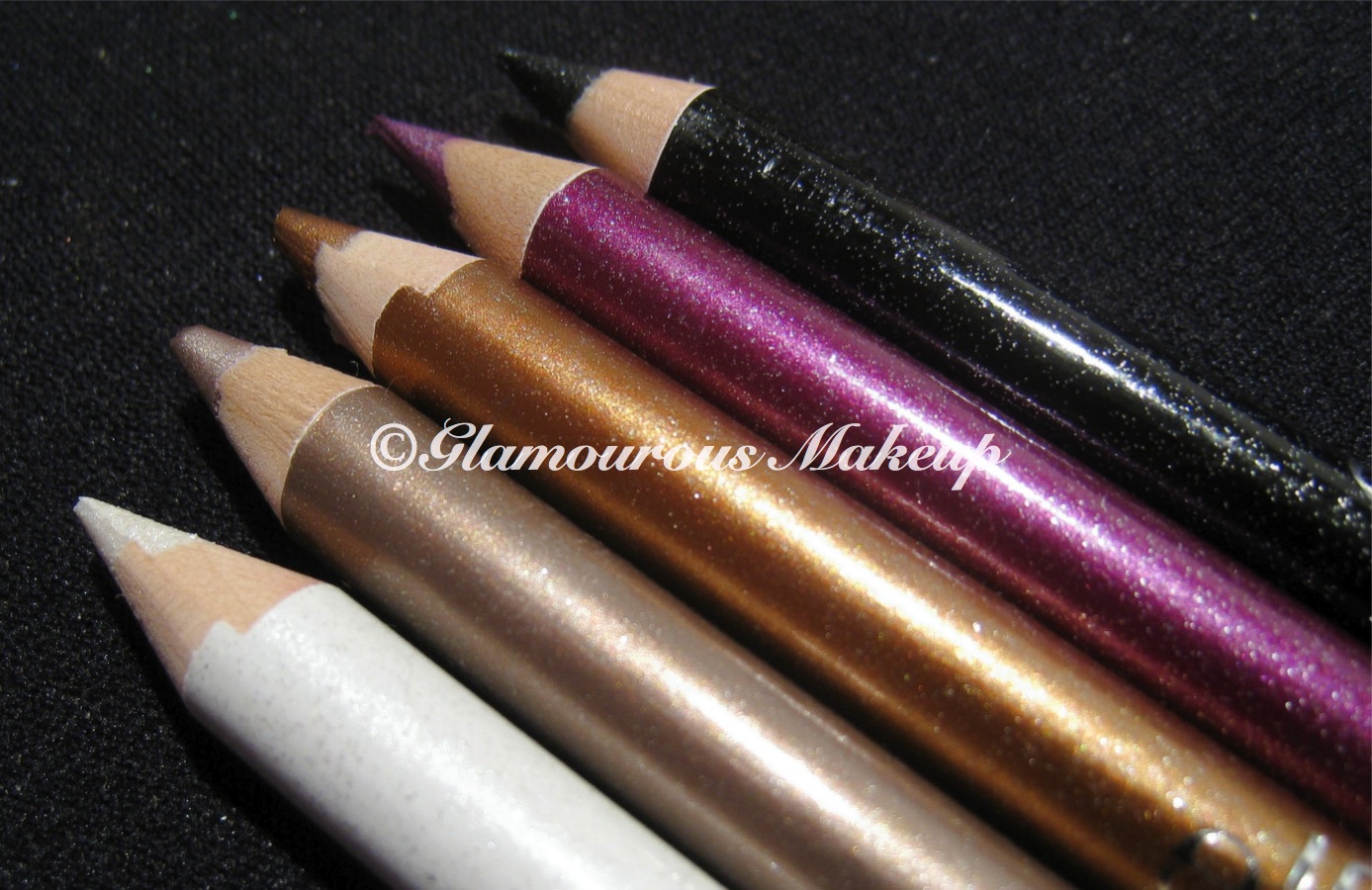 Elf Shimmer Eyeliner Pencils Review and Swatches Glamorous MakeUp