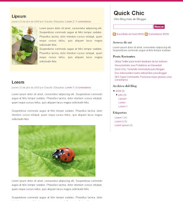 Quick Chic Blogger template