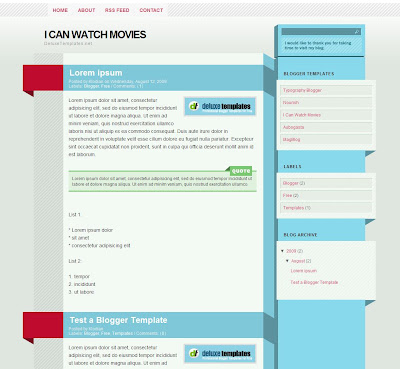 I Can Watch Movies Blogger Theme
