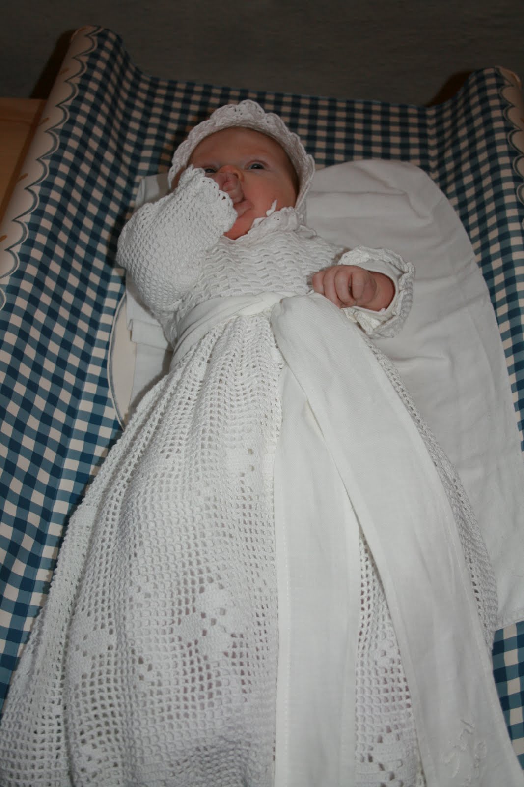 Lacy Heklet Dåpskjole