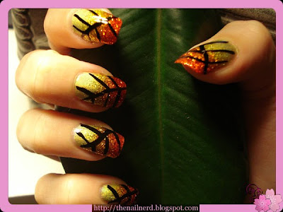 The Nail Nerd: Nail Art: Leaf Nails