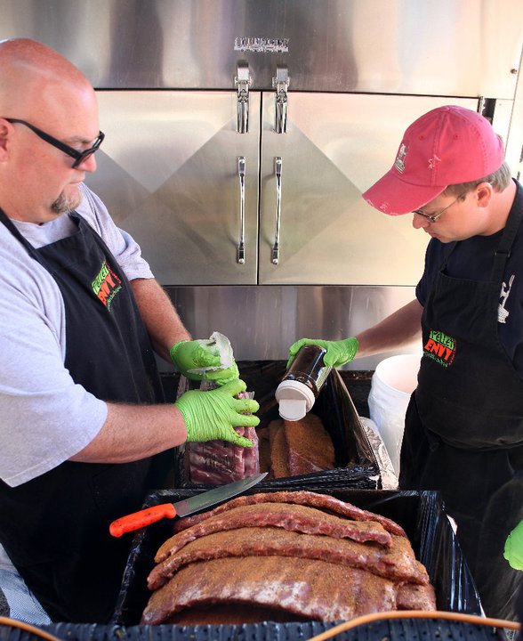ALL THINGS BARBEQUE Pork Barrel BBQ and Pellet Envy team up to feed the troops