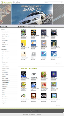 Android Market webstore