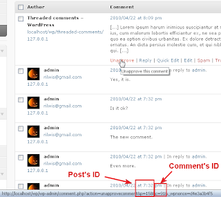 Define Comment ID, Source Post ID And Destination Post ID