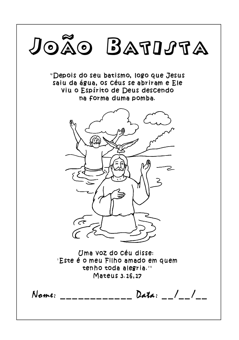 Escolinha Bíblica da Garotada Trabalhinhos sobre