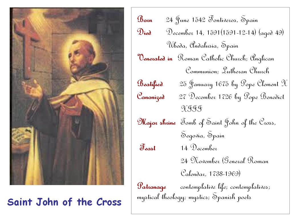 ALL SAINTS Saint John of the Cross